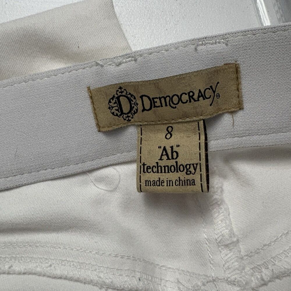 Democracy Ab Technology Women’s White Skinny Ankle Jeans Size 8 Stretch Denim - Picture 3 of 8